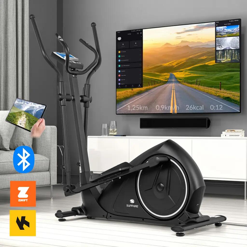 Trenażer eliptyczny Sapphire Galaxy 2 elektromagnetyczny aplikacje 17 programów 12/12