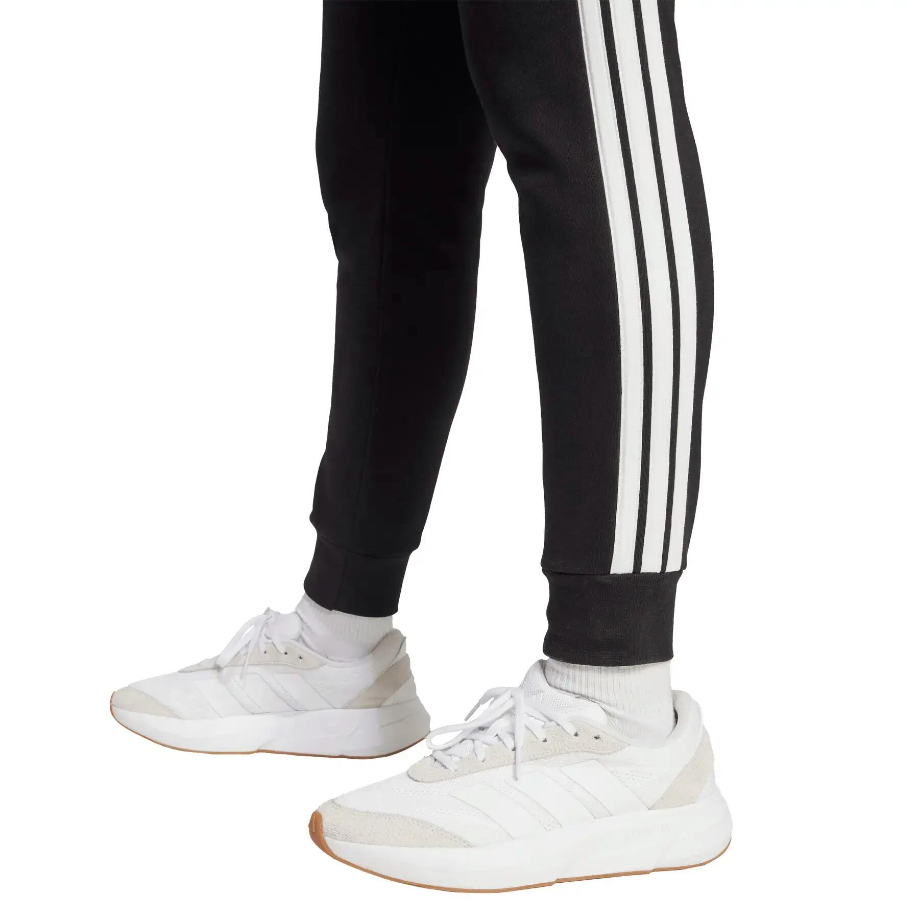 Spodnie damskie adidas Essentials 3-Stripes Fleece Slim czarno- 6/6