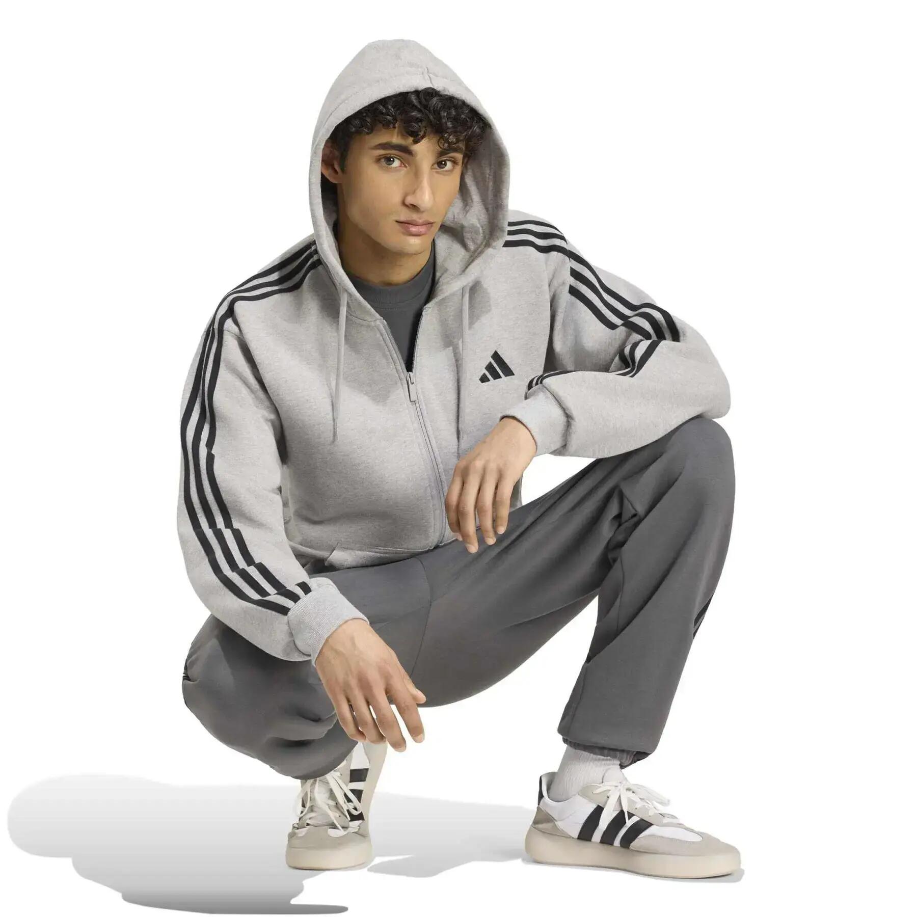 Pantaloni sportivi tapered adidas Essentials 3-Stripes Fleece Cuffed 3/11