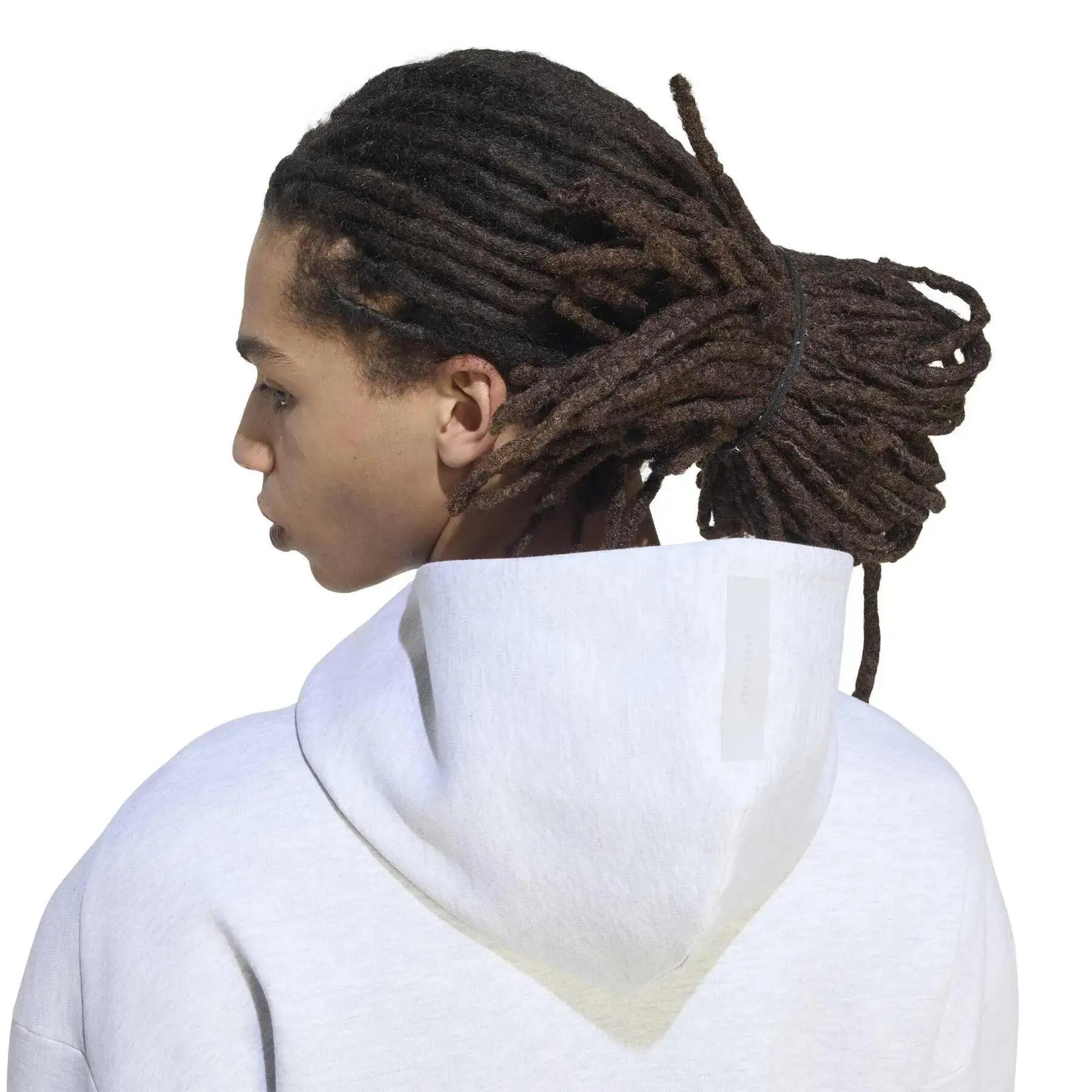 Pulls molletonnés pour hommes Adidas Zne gris. 6/6