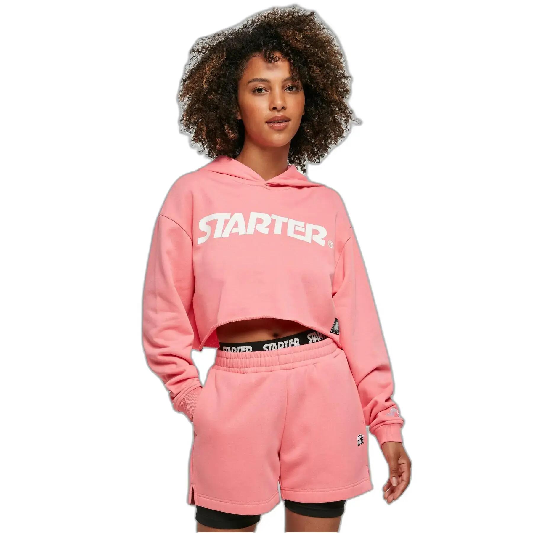 Sweatshirt court à capuche femme Urban Classics Starter 2/7