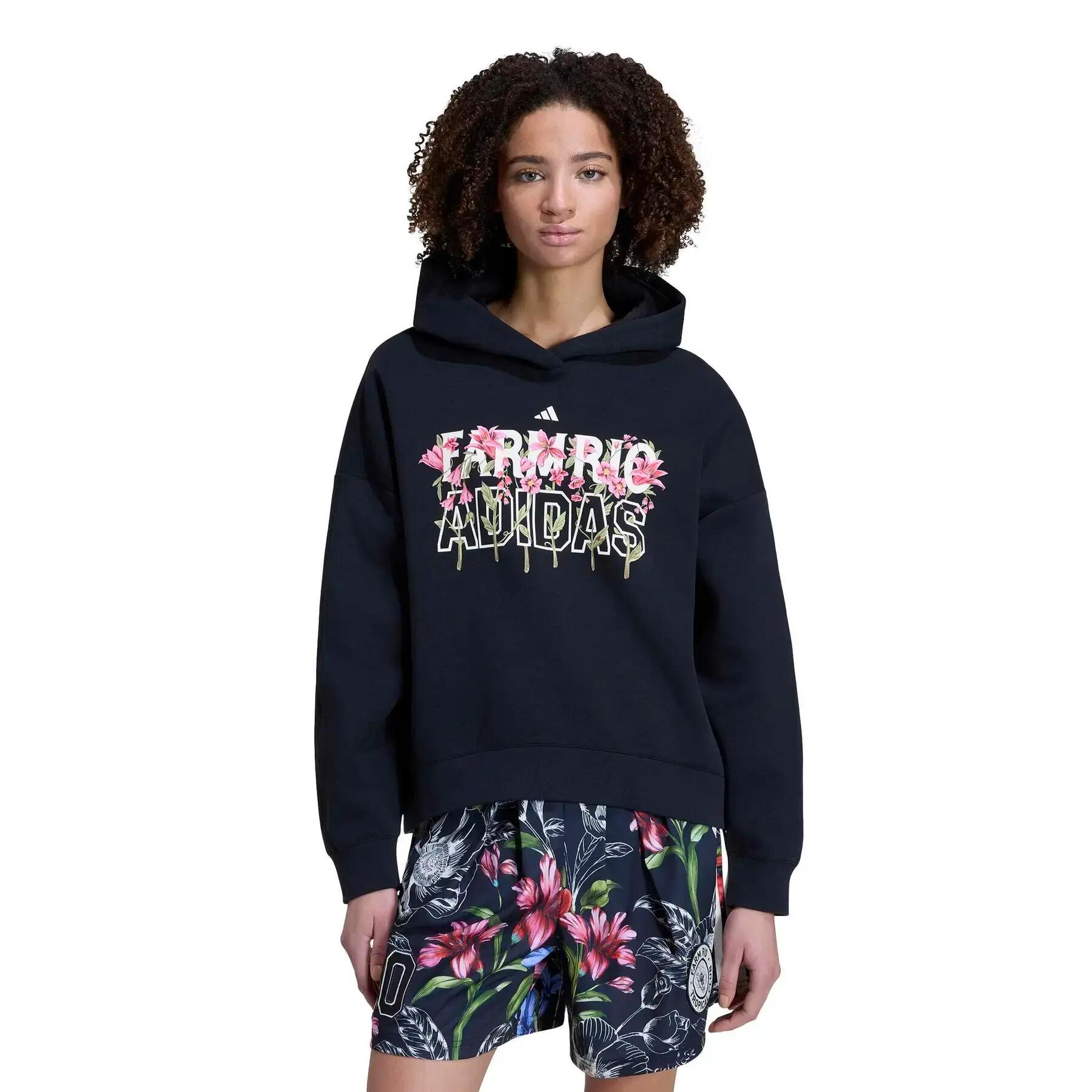 Felpa con cappuccio da donna adidas X Farm Rio 2/6