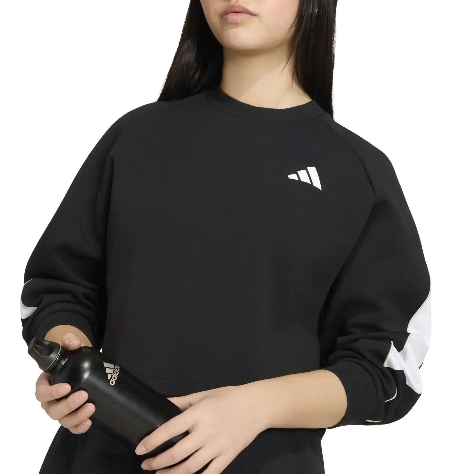 Sweat-shirts polaires pour fille Adidas Stadium Noir. 6/6
