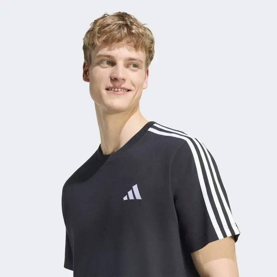 Essentials 3-Stripes Single Jersey T-shirt met Logo Links op de Borst 7/7