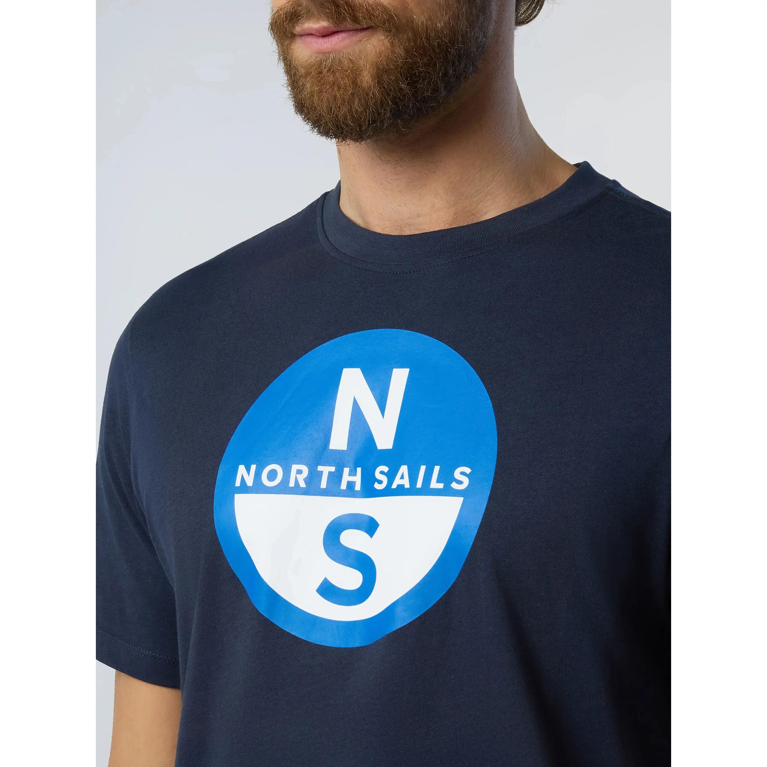 T-shirt con grande logo stampato North Sails Basic 6/6