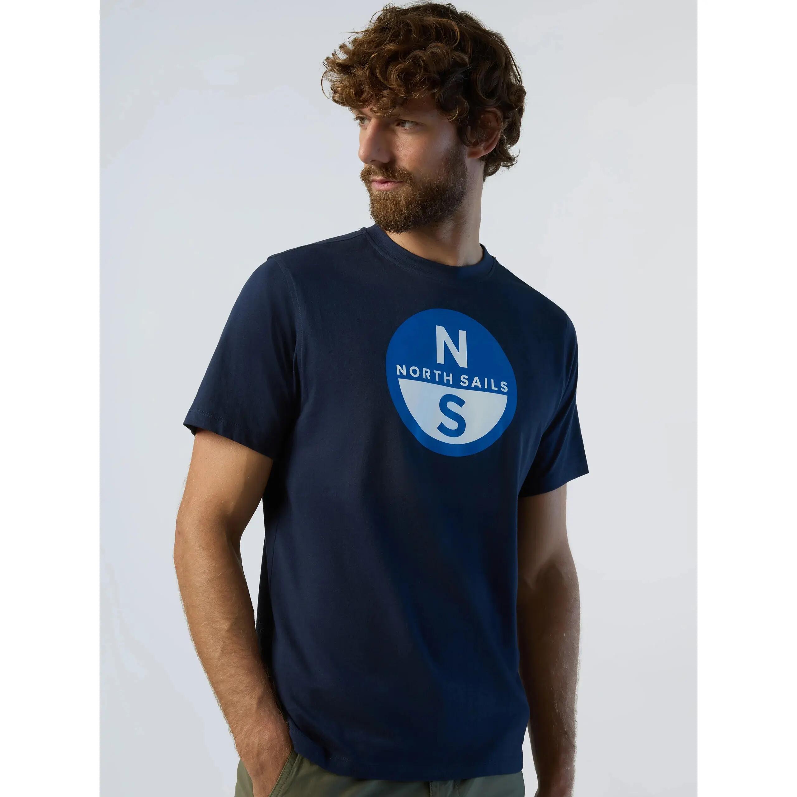 T-shirt con grande logo stampato North Sails Basic 4/6
