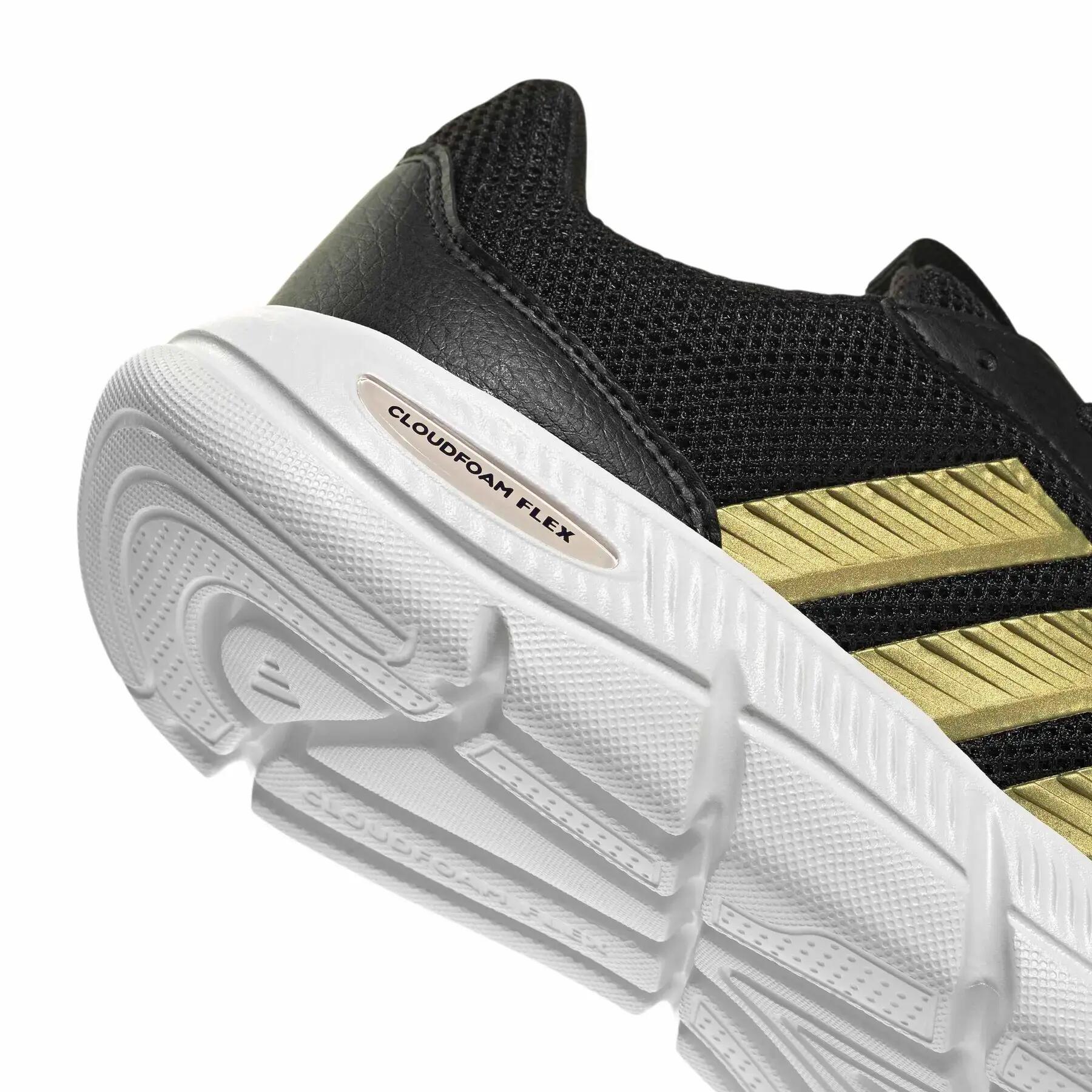 Baskets - Sport - Femme - Adidas Cloudfoam Flex - Noir/Doré 7/7