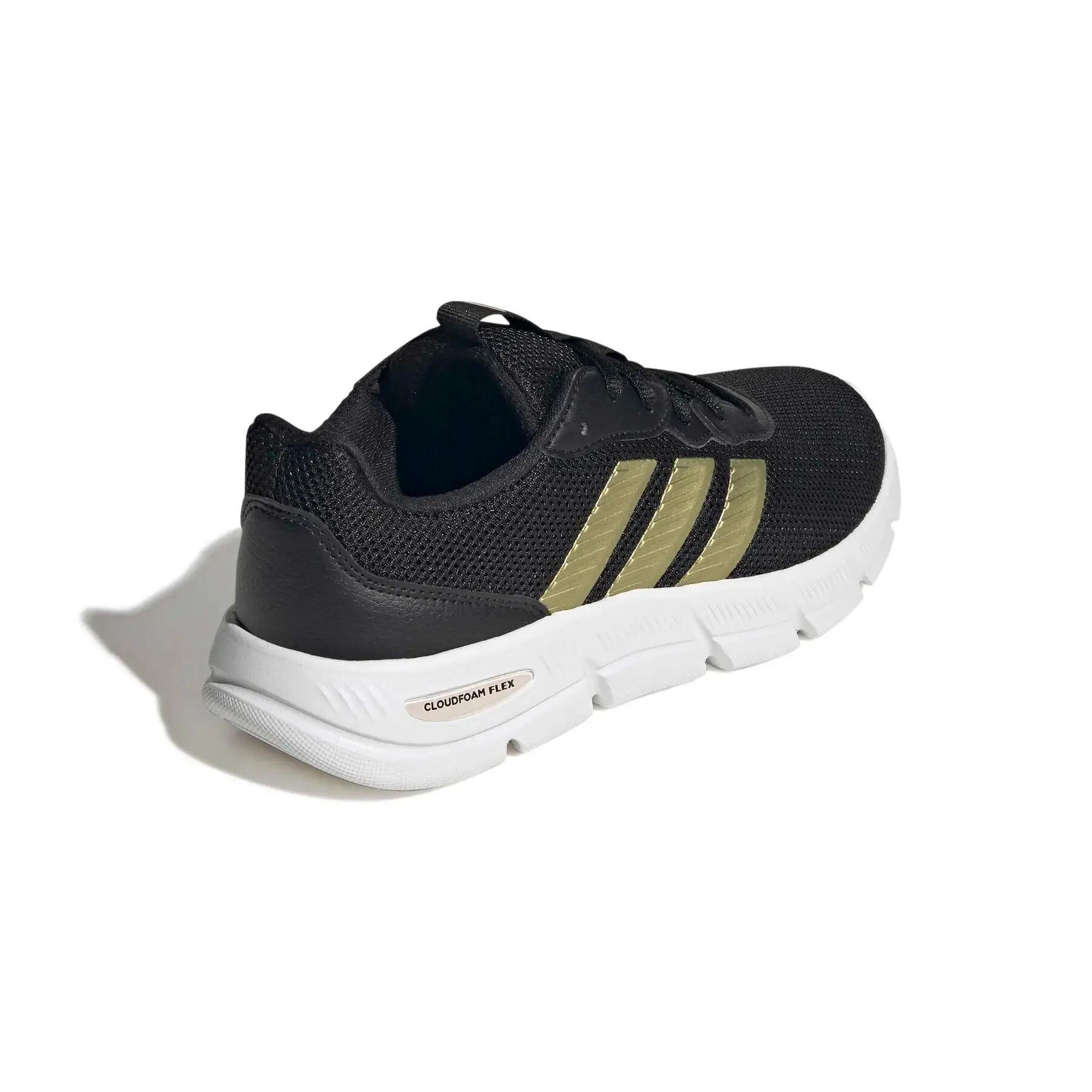 Zapatillas - Deporte - Mujer - Adidas Cloudfoam Flex - Negro/Dorado 4/7