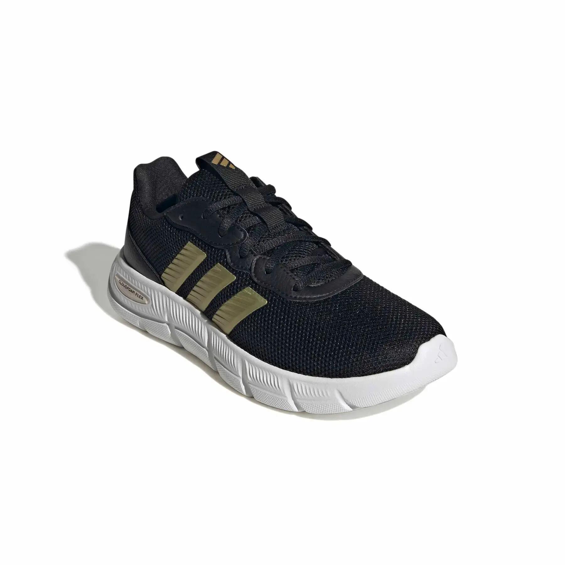 Baskets - Sport - Femme - Adidas Cloudfoam Flex - Noir/Doré 2/7