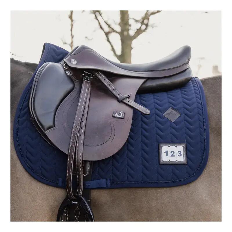 Saddle Pad fishbone competiton show jumping navy 2/7