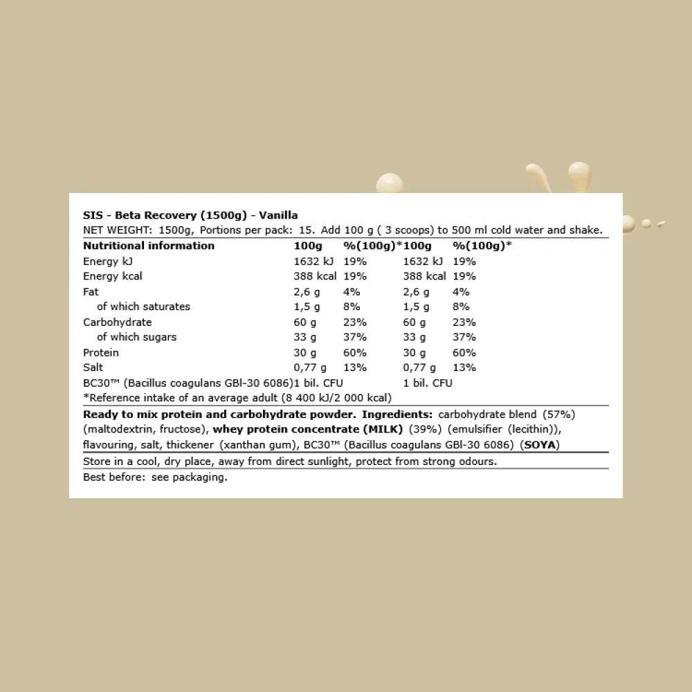 SIS Beta Recovery Drink Poeder Vanille - 1.5kg 3/3