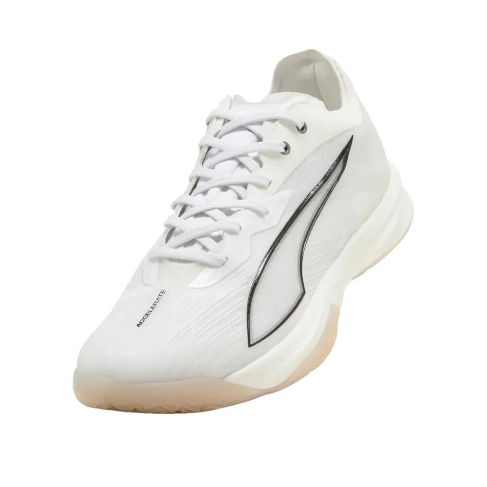 Handballschuhe PUMA Accelerate Nitro SQD 5 Weiß/Schwarz/Braun 6/6