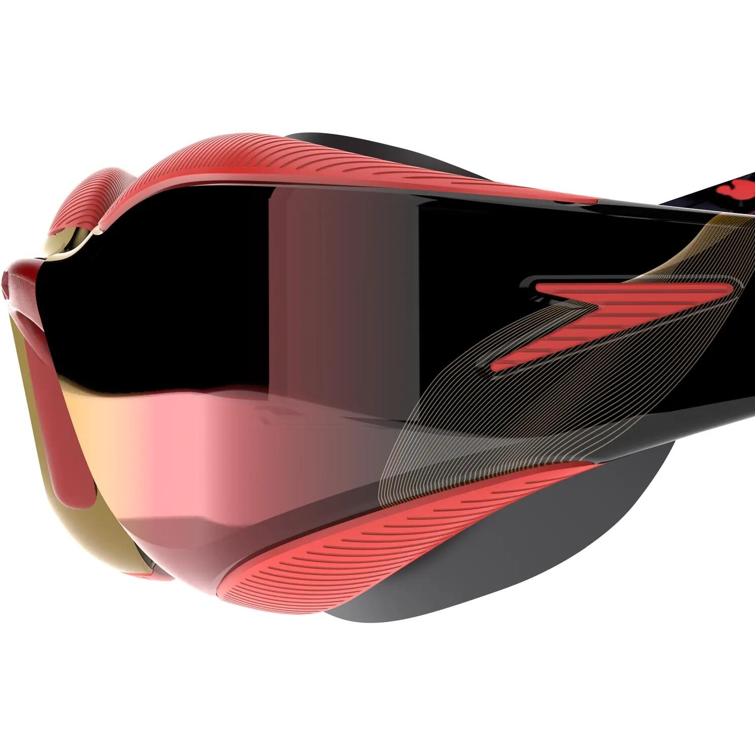 Óculos de natação Speedo Fastskin Hyper Elite Mirror Preto/Vermelho 7/7