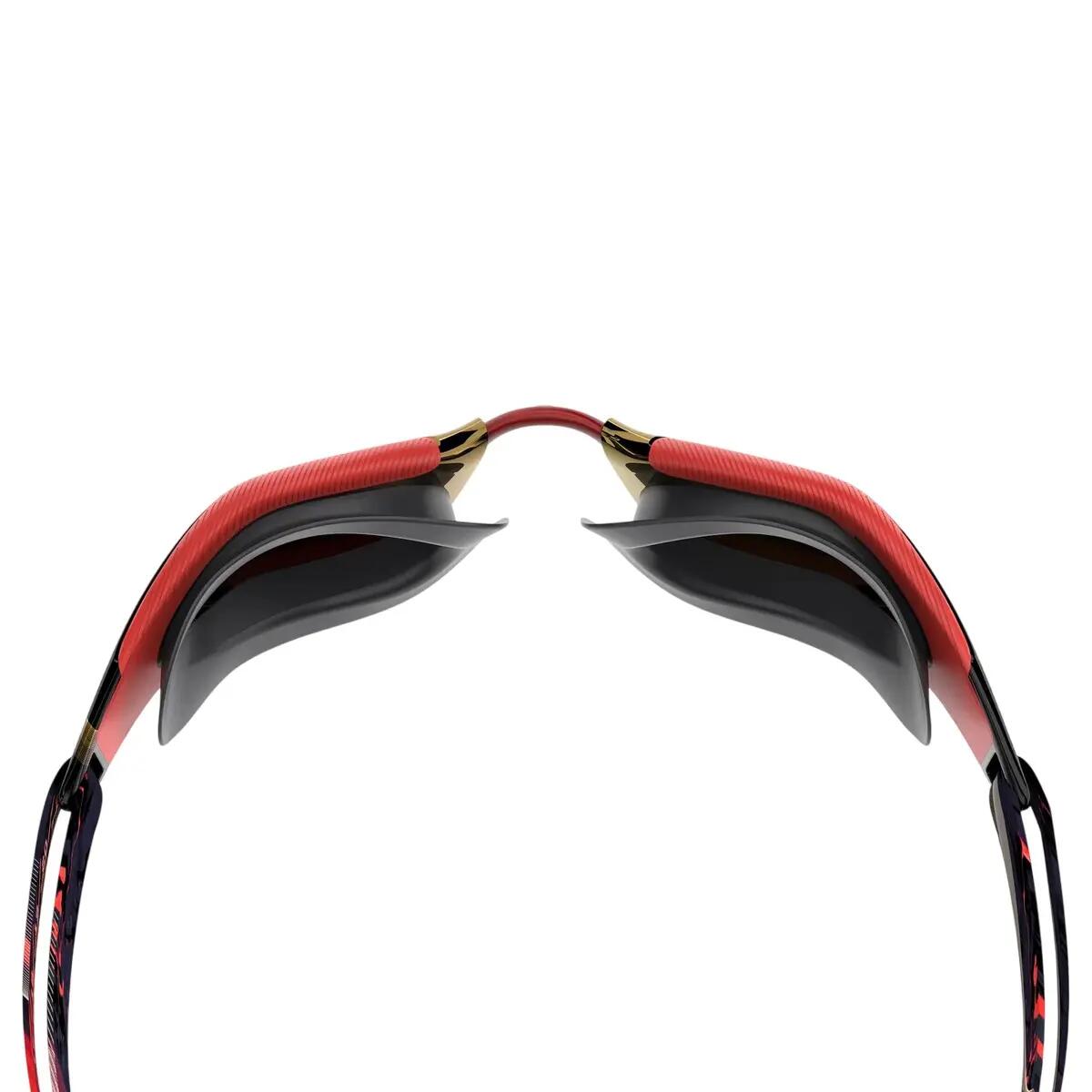 Óculos de natação Speedo Fastskin Hyper Elite Mirror Preto/Vermelho 4/7