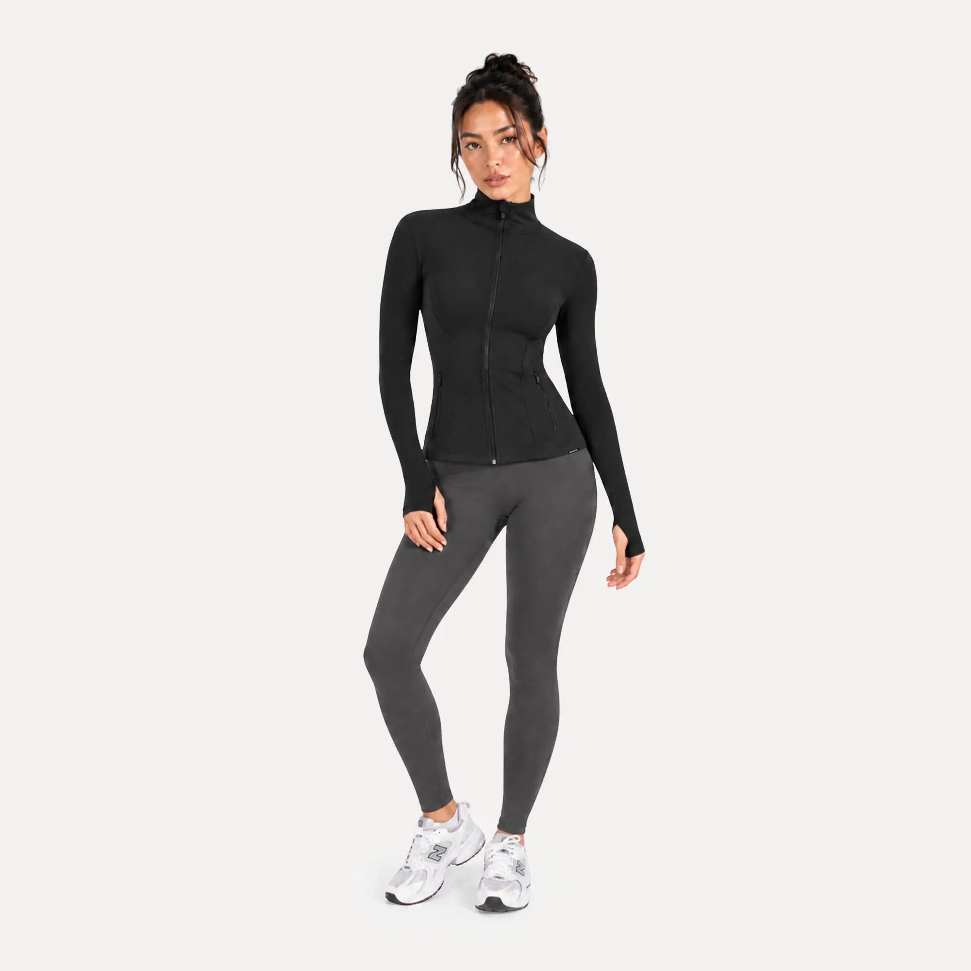 Damen Trainingsjacke Kenna Schwarz 3/6