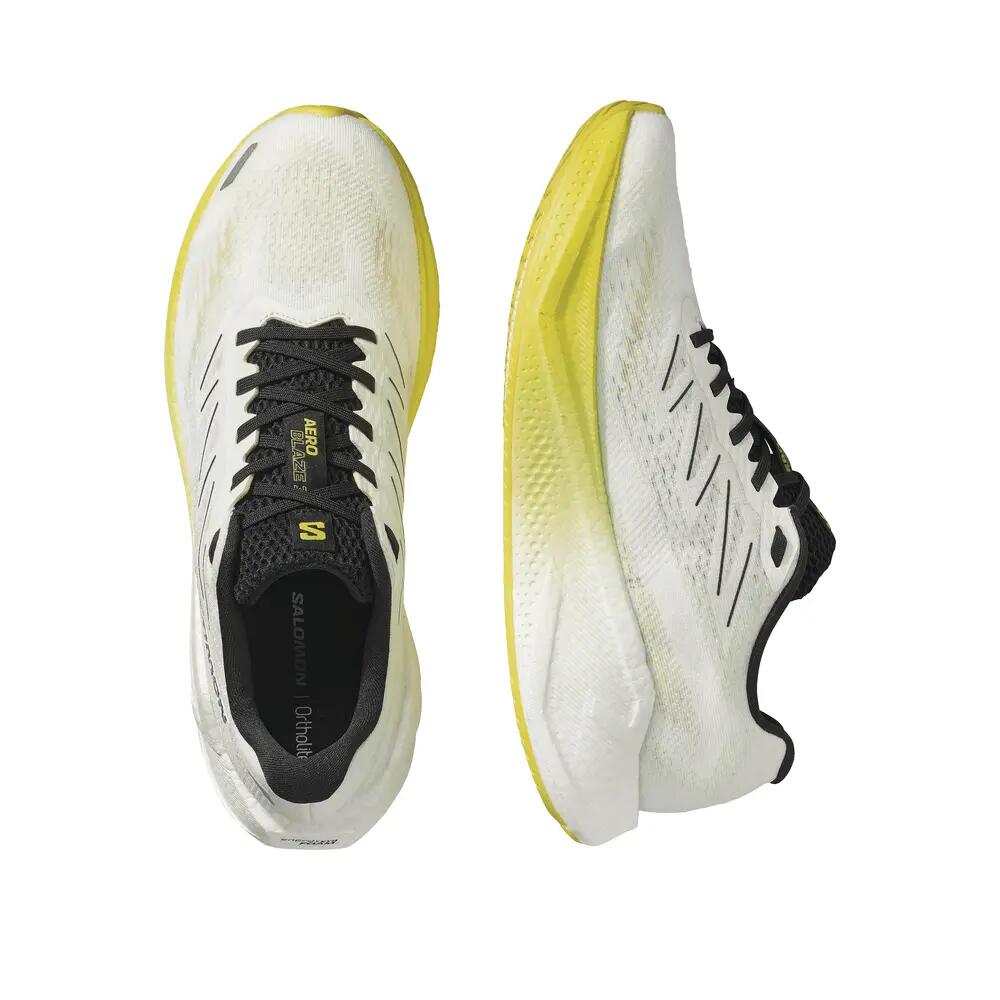 Herren - Laufschuhe - leichte, atmungsaktive Aero Blaze - weiß/schwarz/gelb 7/7