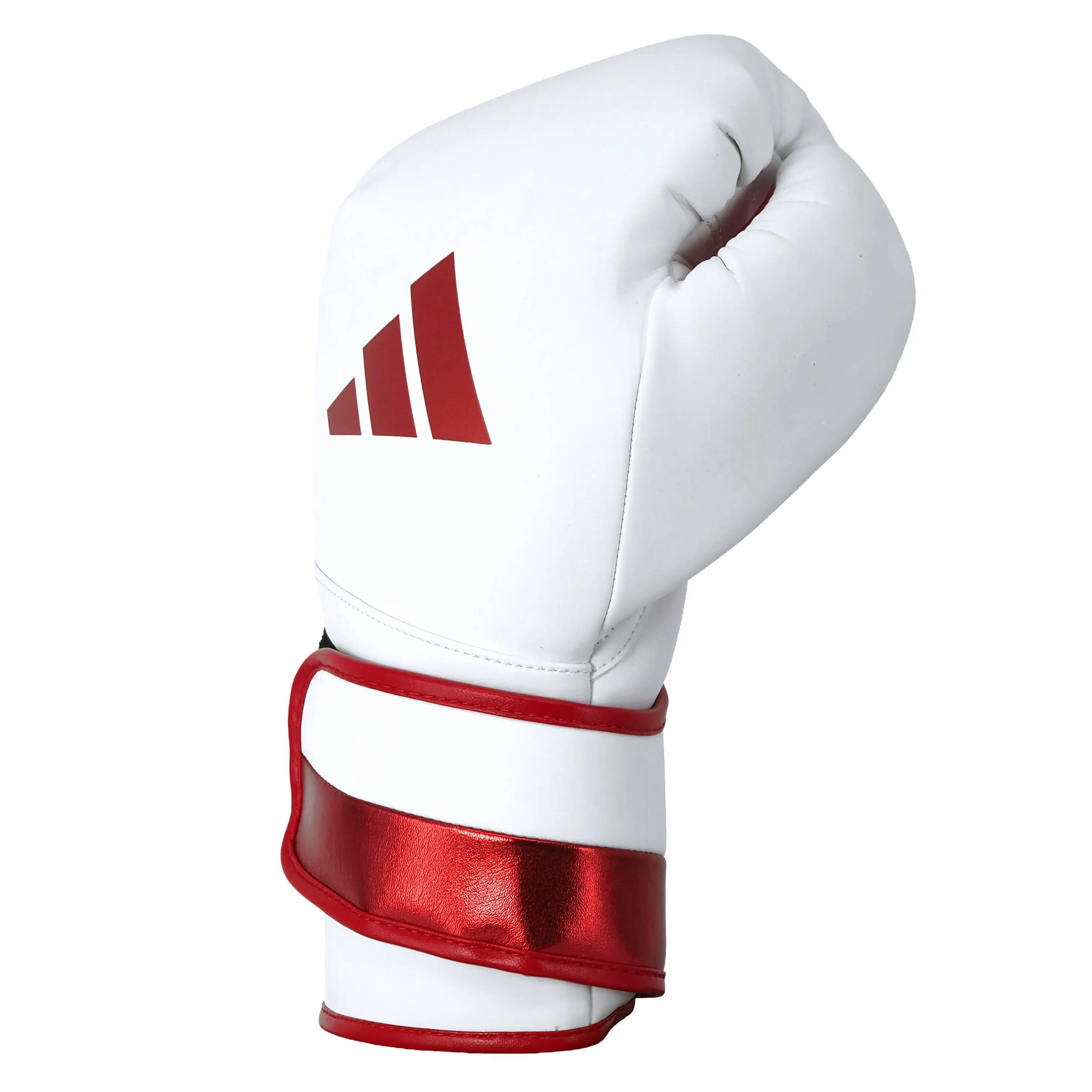 Gants de boxe speed 501 pro velcro  (couleur : blanc/rouge - taille : 14oz) 3/7