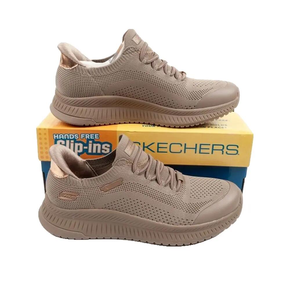 Buty SKECHERS SLIP-INS BOBS SQUAD 4 DIRE STEP Brązowy 9/9