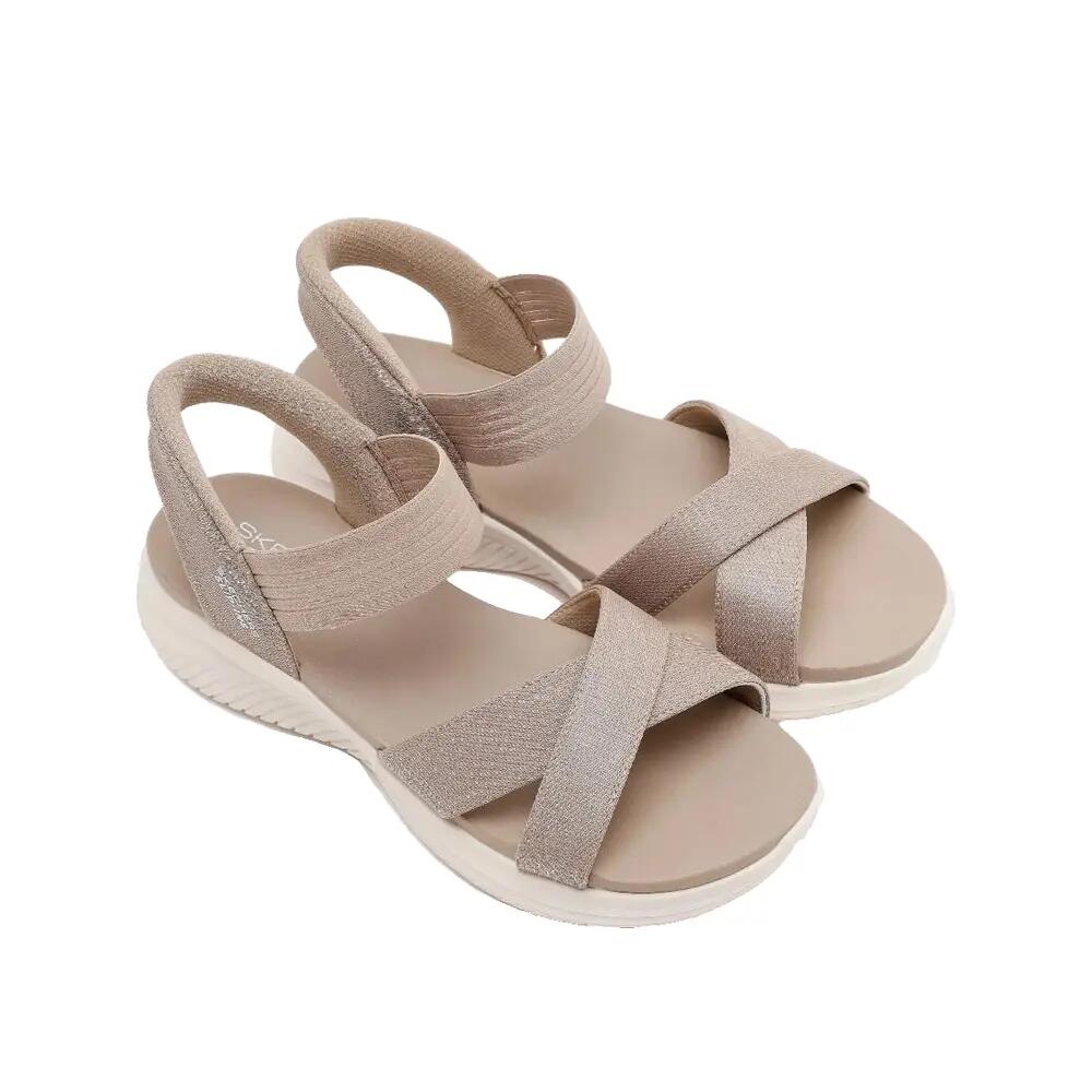 Sandales pour femme Skechers Ultra flex slip ins Beige. 4/5