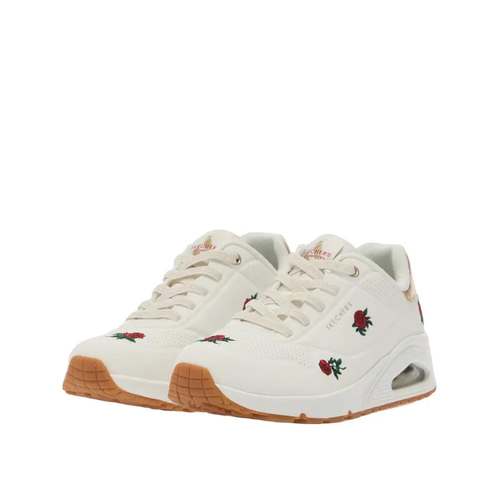 Skechers Uno Champagne en Rozen Wit/ROOD/Goud 6/6