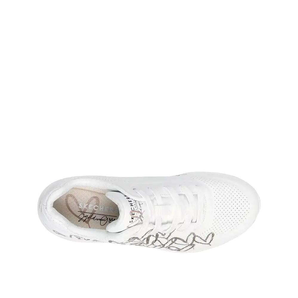 Skechers Damen Schnürschuh Uno-Goldcrown in weiss 5/8
