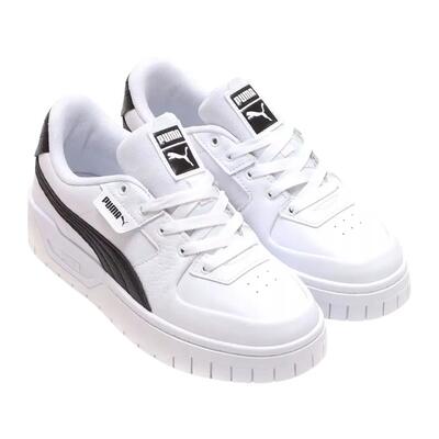 Dames cali dream leren trainers (wit)