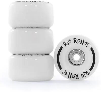 Rio roller light up rolschaatswielen 4-pack - 58mm - wit