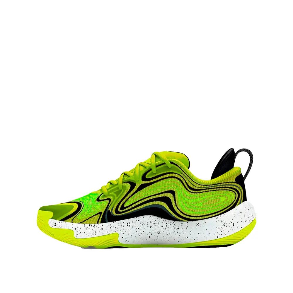 Scarpe da basket Under Armour Spawn 6 Giallo fluo 3/5