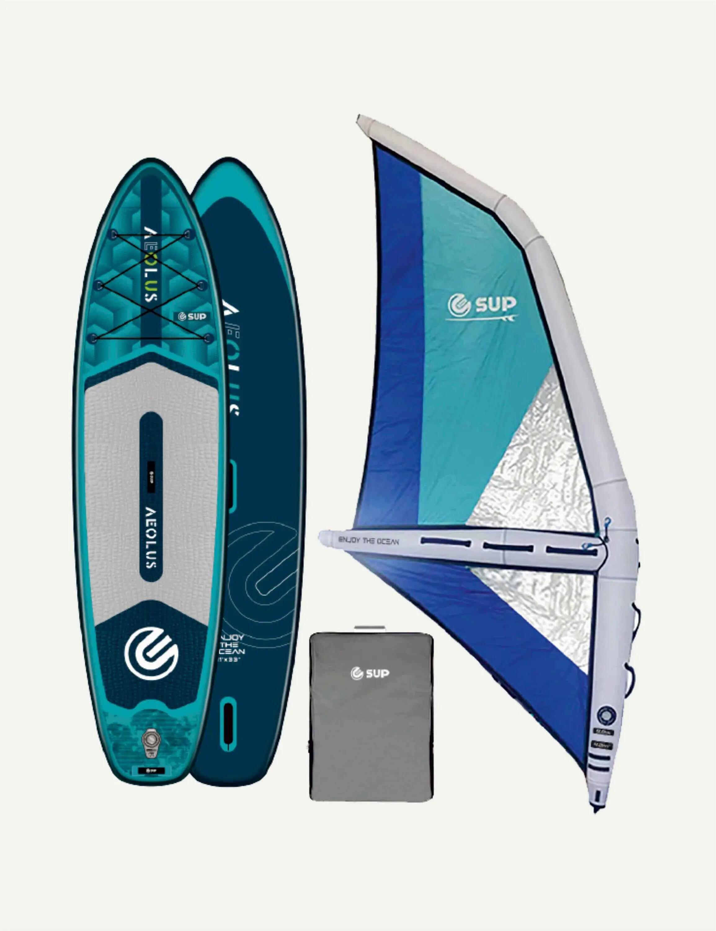 SUPLİMANI YELKENLİ Paddle Board Şişme Sörf Tahtası Tam Set Sup Board 335x84x15 1/2