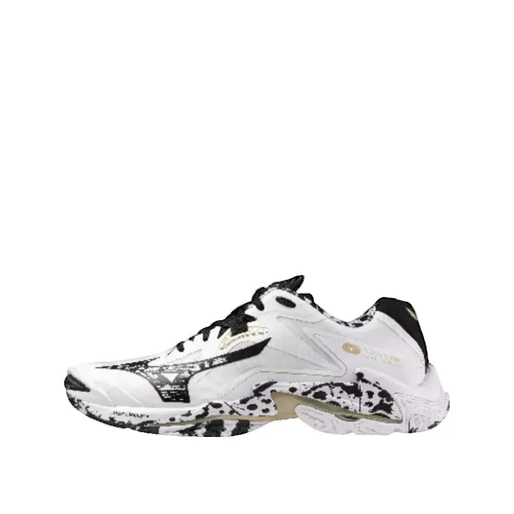 Chaussures de volley Mizuno Wave Lightning Z8 Blanc/Noir/Or 2/3