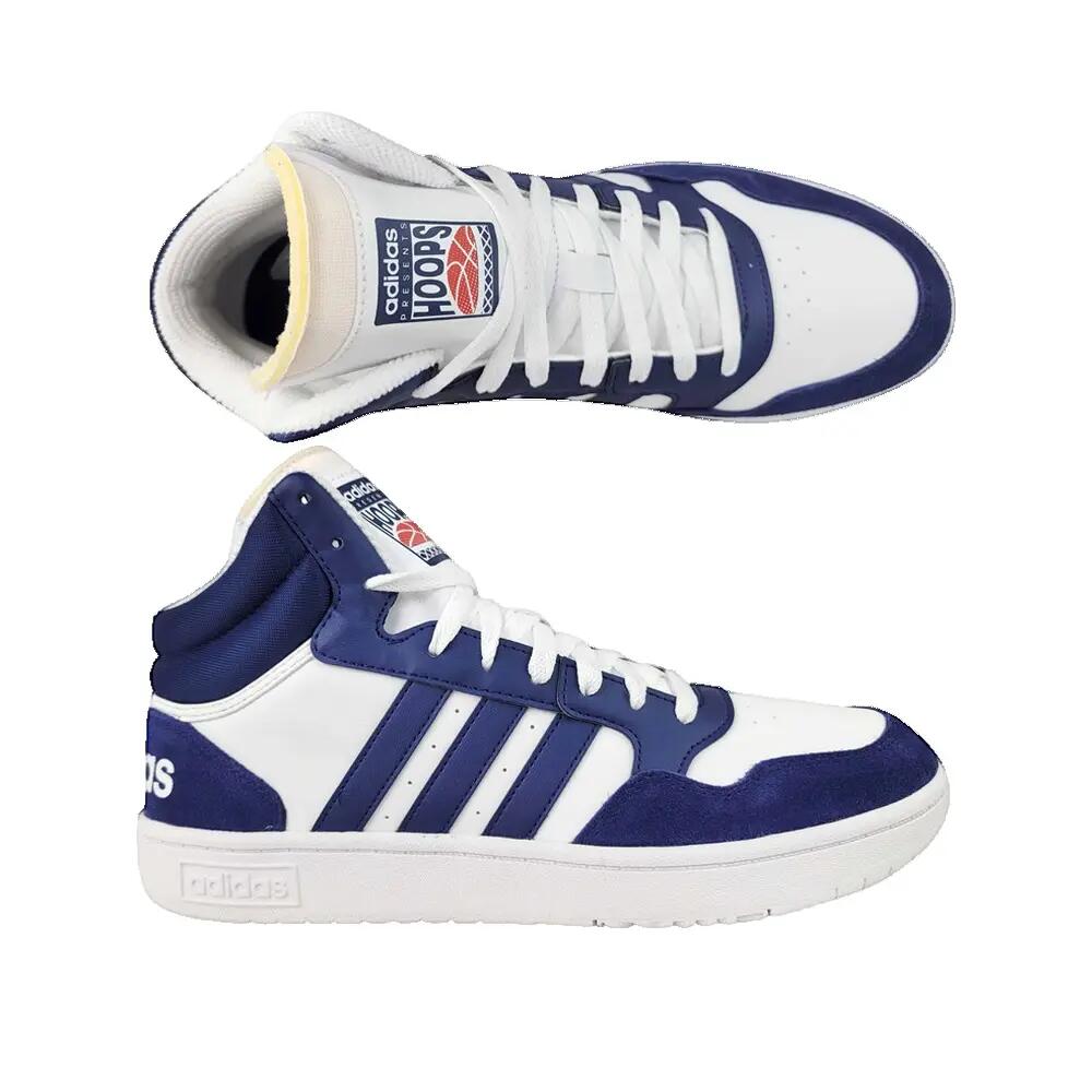 Chaussures Hommes Adidas Indoor Hoops 3.0 Classic Vintage Blanc 3/3