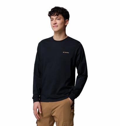 Tee Shirt en Coton Columbia "CSC SEASONAL LOGO LONG SLEEVE TEE" S Noir