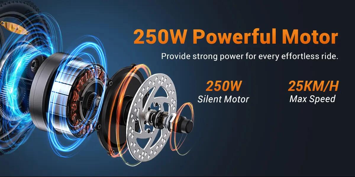 Składany elektryczny rower miejski HillMiles MilePort 1 250W 468Wh 20-calowy 4/11