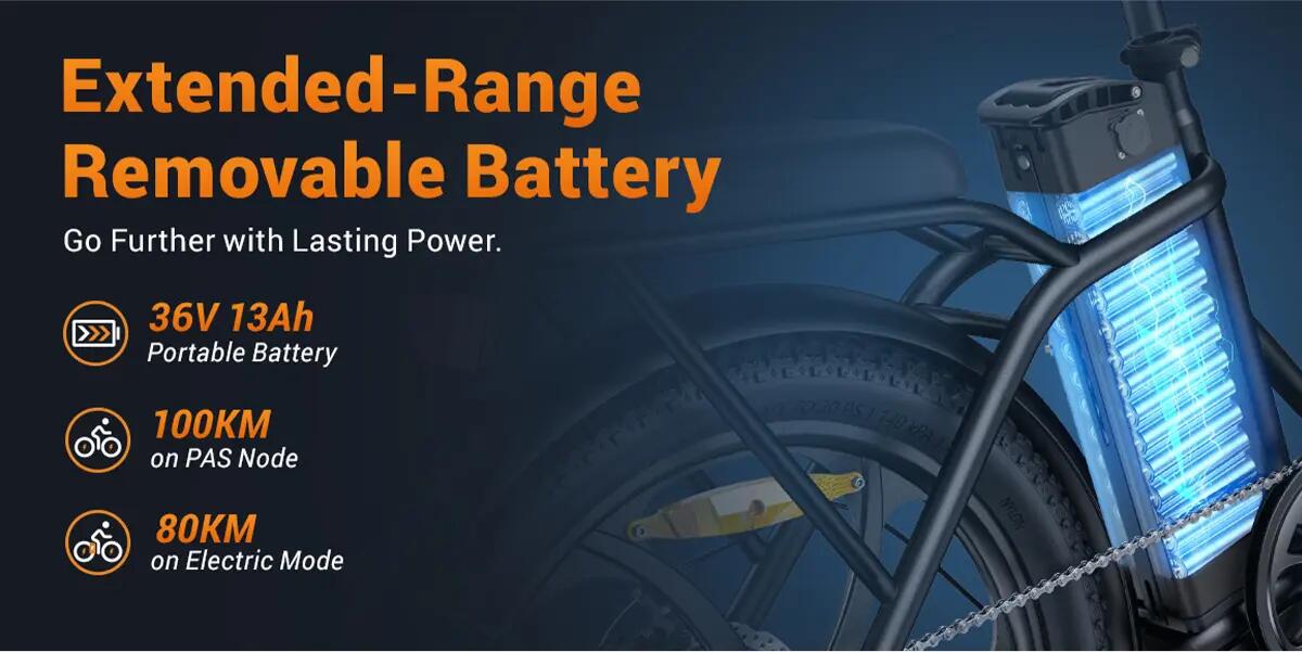 Składany elektryczny rower miejski HillMiles MilePort 1 250W 468Wh 20-calowy 4/11