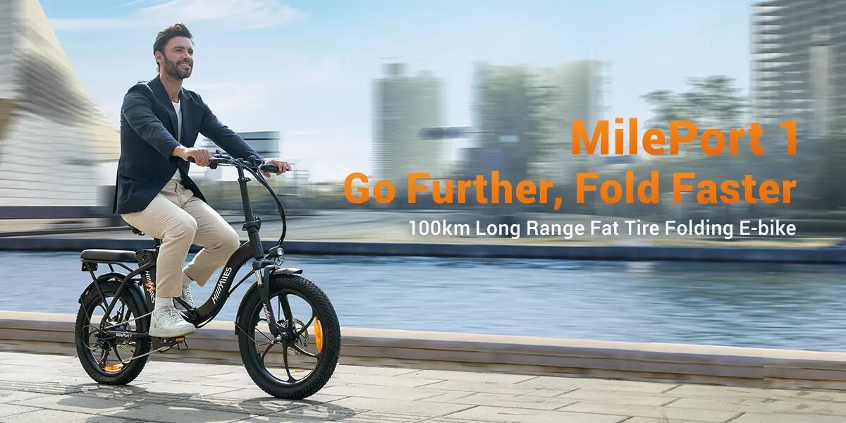 Składany elektryczny rower miejski HillMiles MilePort 1 250W 468Wh 20-calowy 3/11