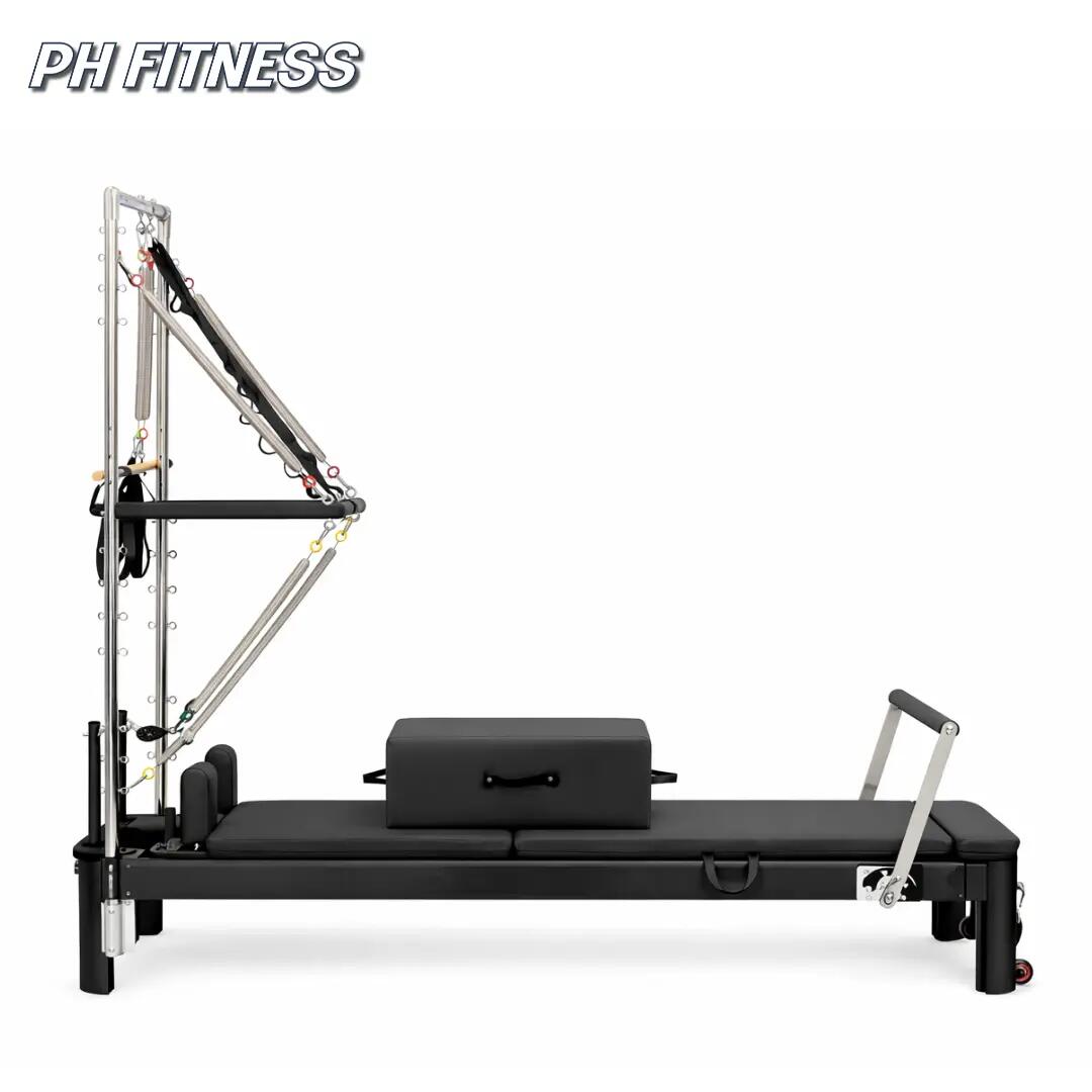 Reformer Pilates alluminio con mezza torre trapezio 2/9