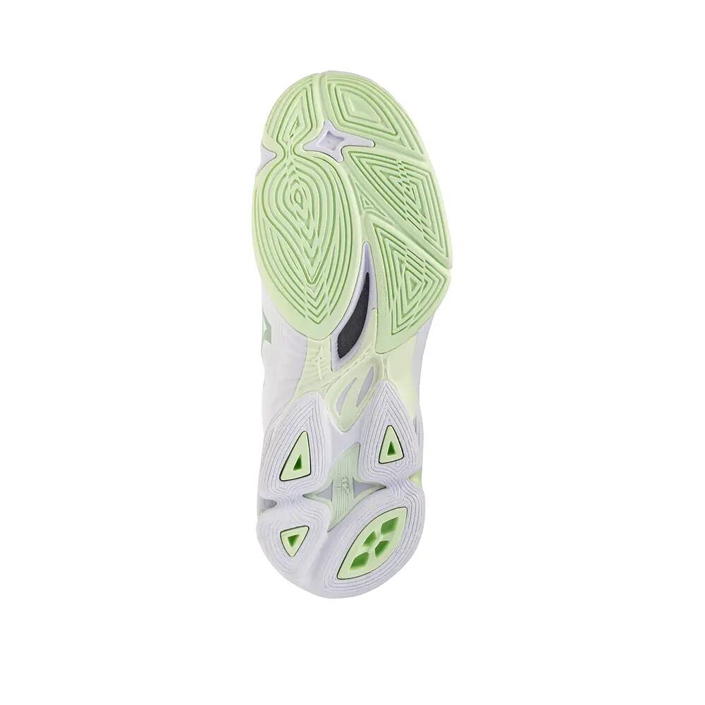 Chaussures Mizuno Wave Lightning Pro Mid Femme Blanc/Vert clair 5/6
