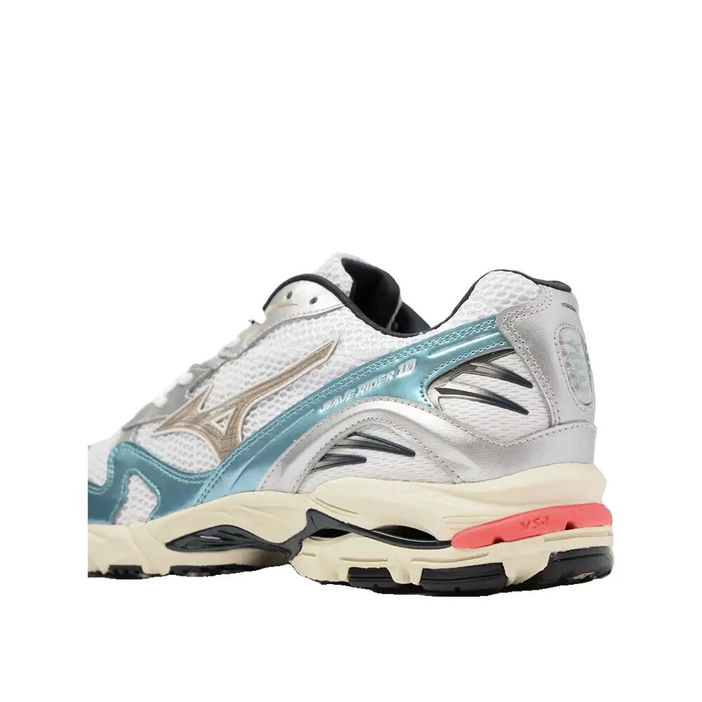 Chaussures Mizuno Wave Rider 10 Blanc/Vintage Khaki/Reef Waters 9/9