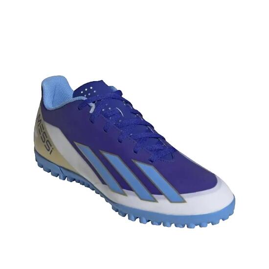 Chaussures de football adidas X Crazyfast Club Messi TF Bleu Lucide/Bleu Éclat