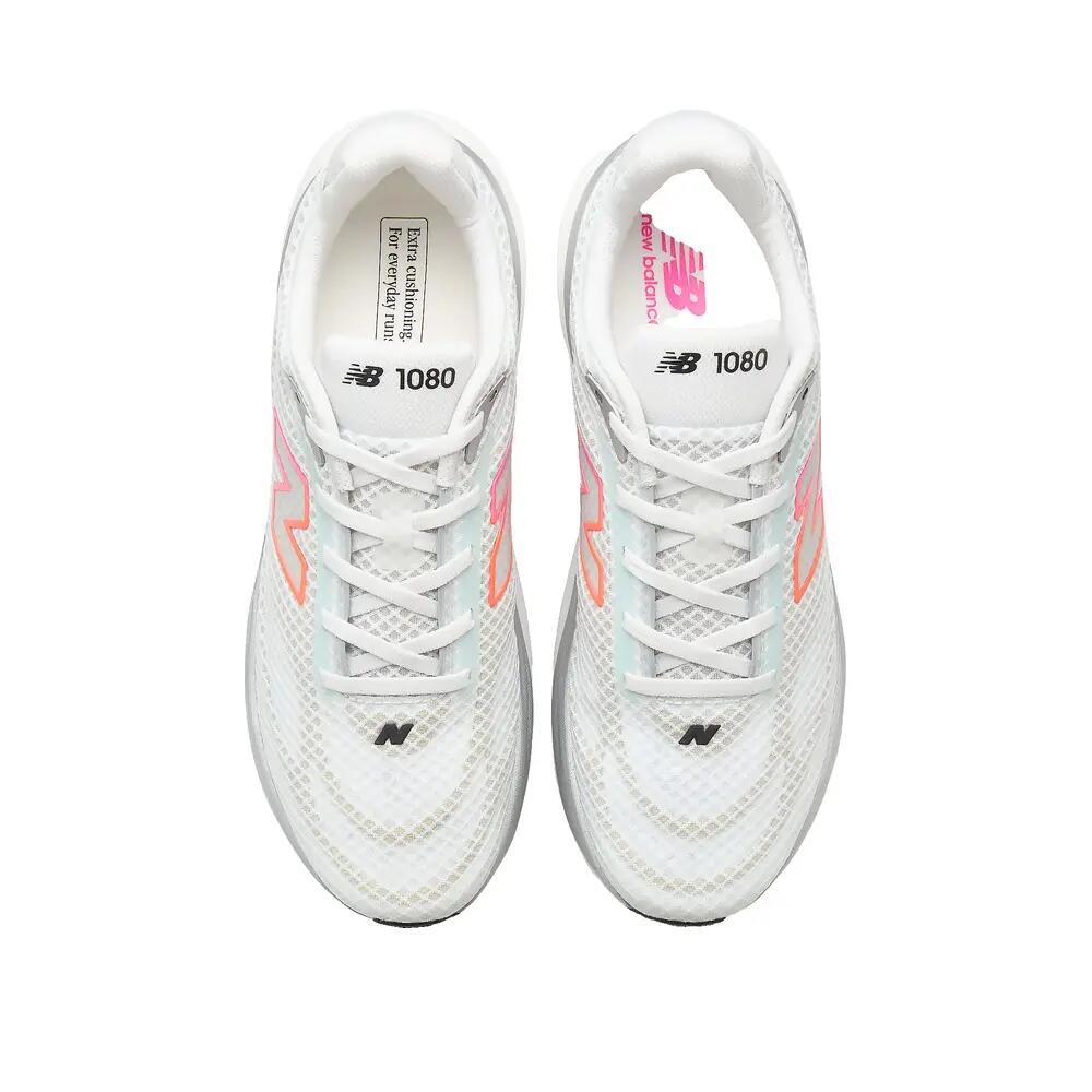Chaussures de course New Balance 1080 v15 Blanc/Rose Chaleur/Orange Chaleur 2/6