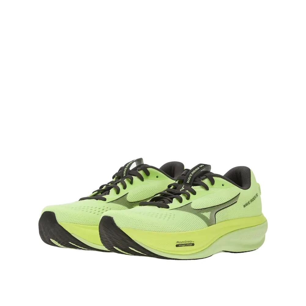 Mizuno Wave Rider 30 Laufschuhe Lime Pulp/Schwarz/Außenseite/Weiß 5/6