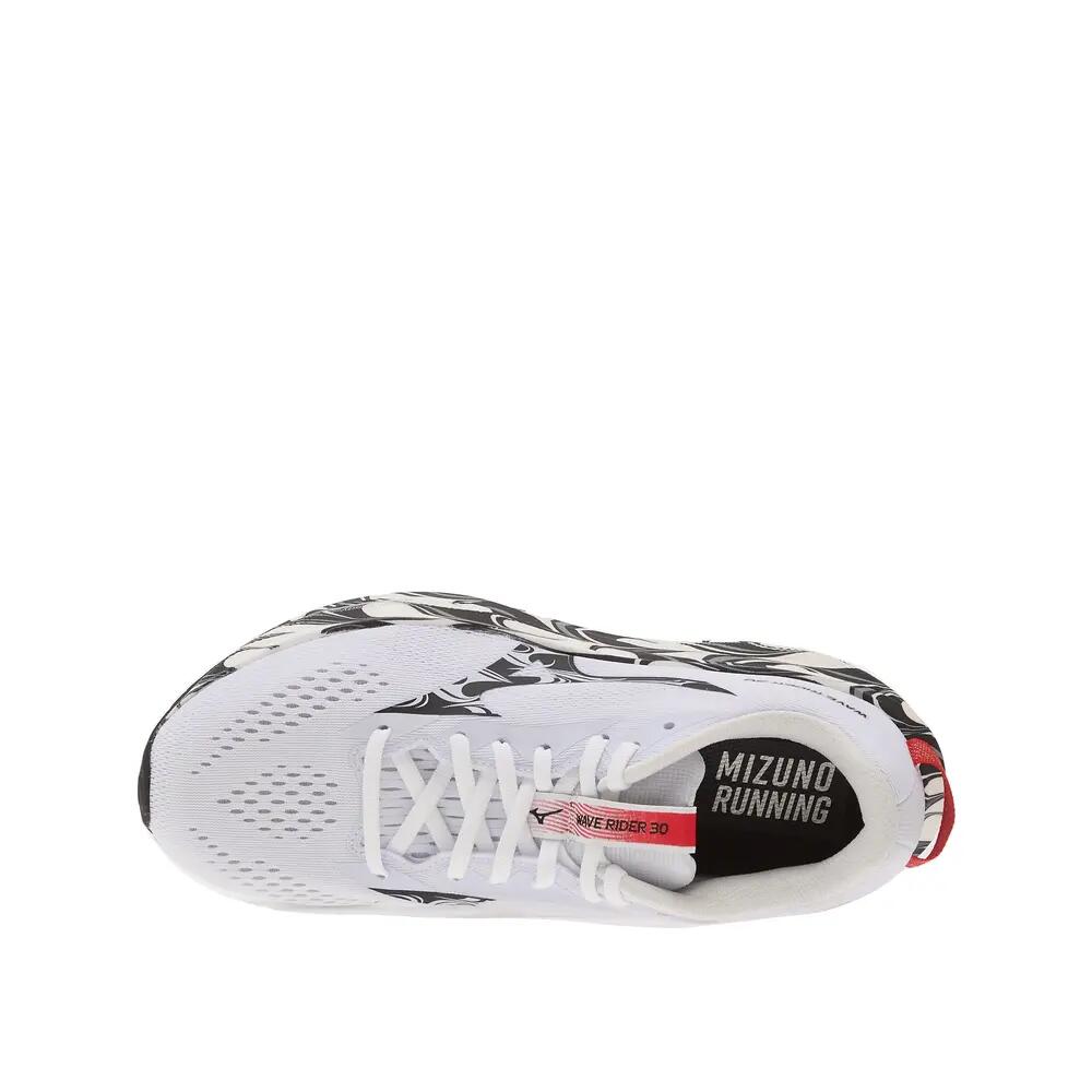 Chaussures Mizuno Wave Rider 30 Disclosure Branco/Preto/Vermelho 3/8