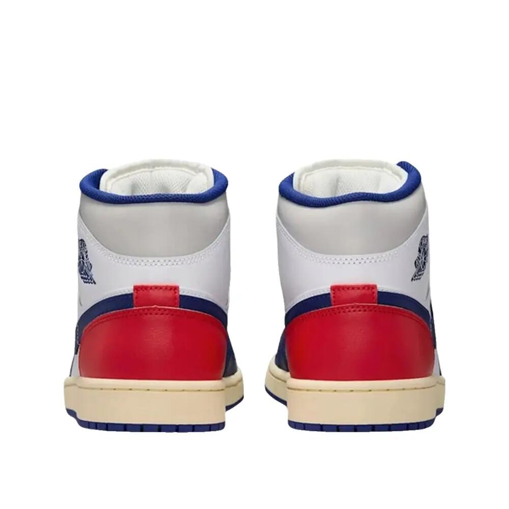 Calçado Nike Air Jordan 1 Mid Vermelho/Azul 4/6