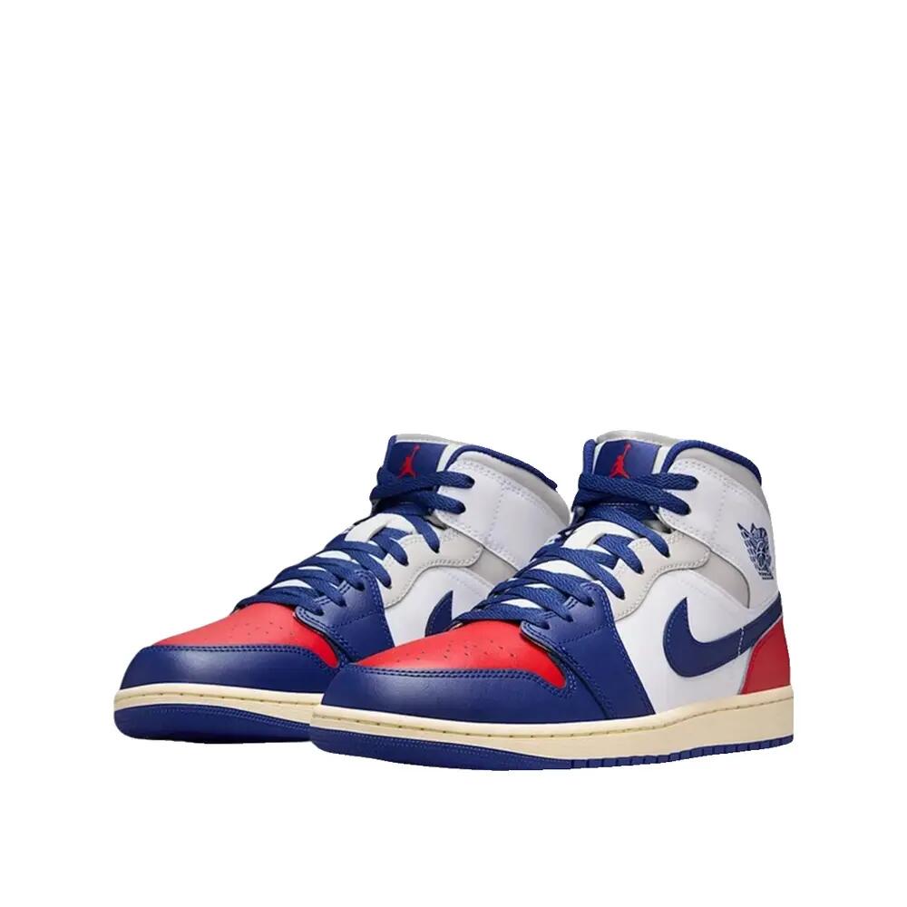 Calçado Nike Air Jordan 1 Mid Vermelho/Azul 3/6
