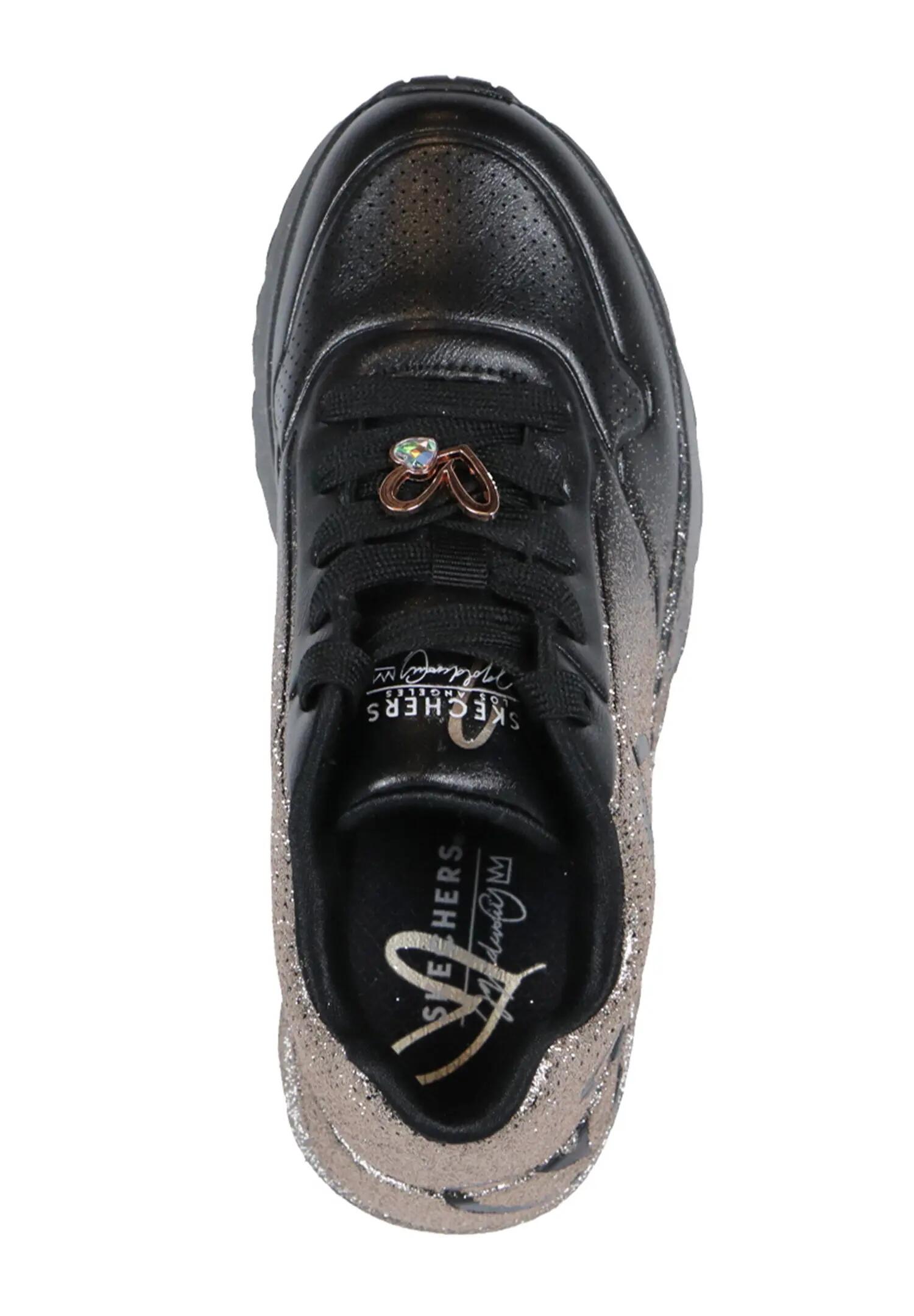 Skechers Uno Lite Heartdust Forever Sneaker Schnürschuhe Schwarz 6/7