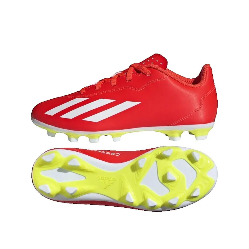 Chaussures de football adidas Crazyfast Club FG Rouge/Blanc 3/3