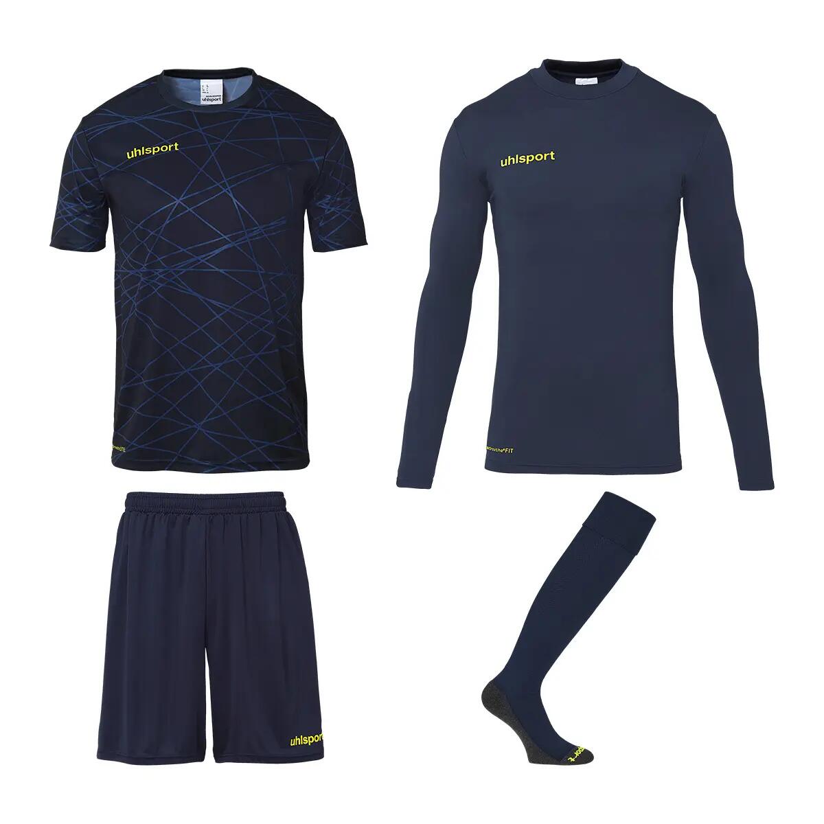 Kit maglia calcio, pantaloncini e calzettoni da portiere Uhlsport Prediction 2/14