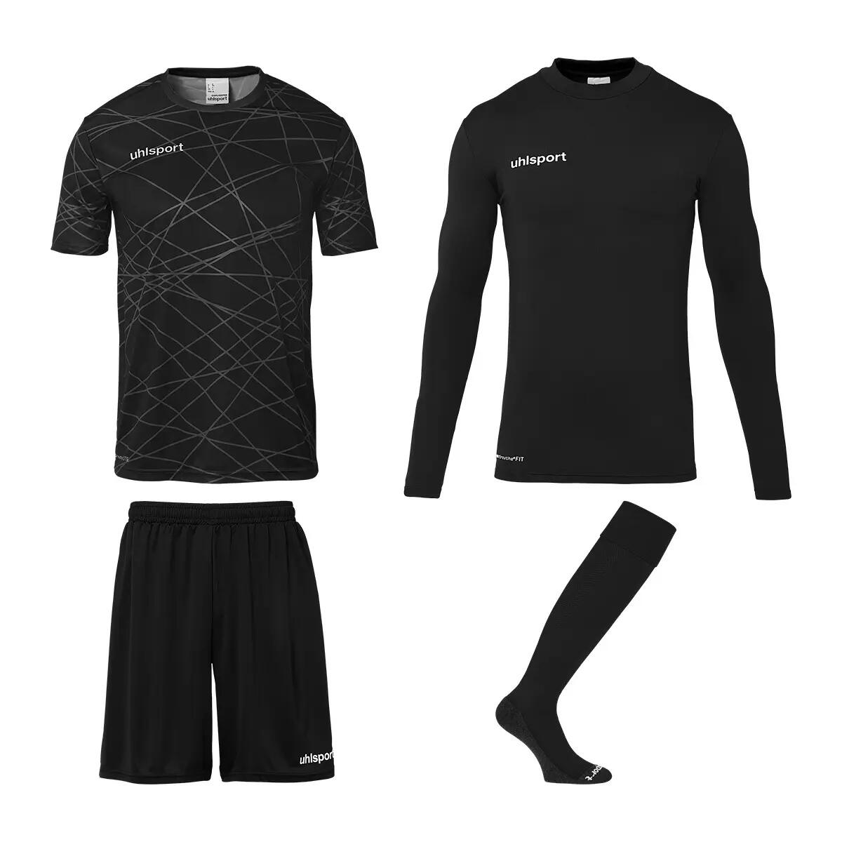 Dziecięcy zestaw koszulka bramkarska, spodenki i skarpety Uhlsport Prediction 2/14