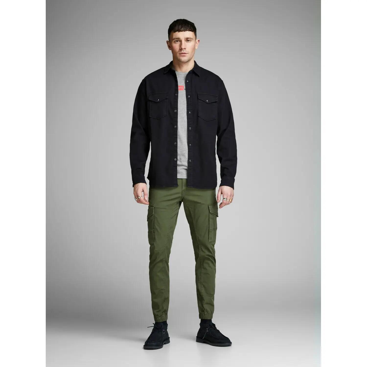 Koszulka z krótkim rękawem Męska Jack & Jones 12137126 Szary 5/7