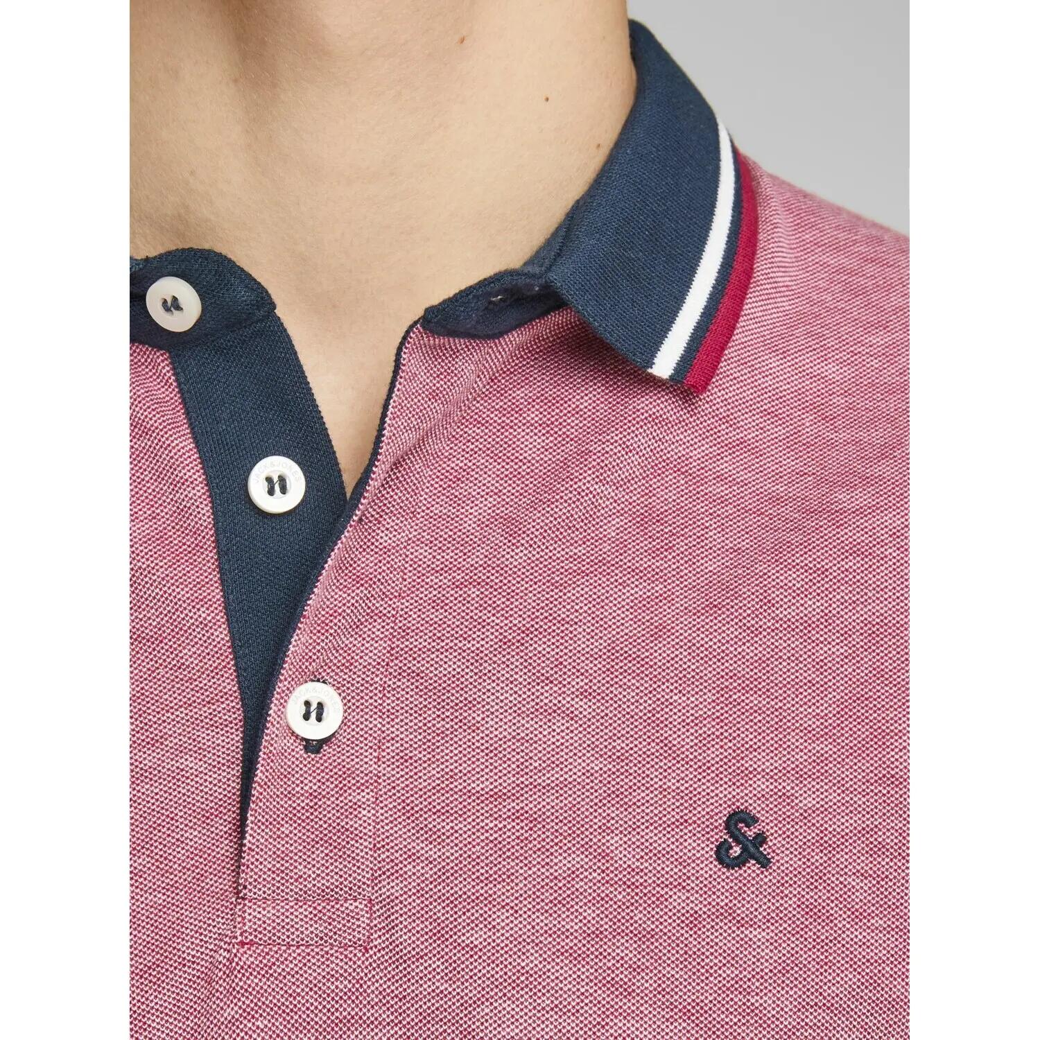 Navegando de polo, camisetas para homem Jack & Jones rosa. 7/7